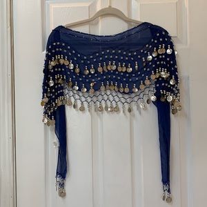 Belly Dance Hip Belt blue